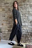 Agnes Stripe Trapeze Top Black